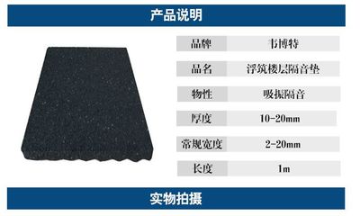 CDM600浮筑楼板隔音减振垫 韦博特引领建筑声学舒适新时代